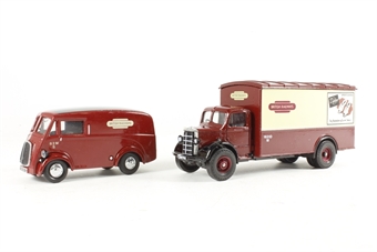 'Transport of the 50s & 60s' set, including Bedford OB & Morris J van in British Railways Livery