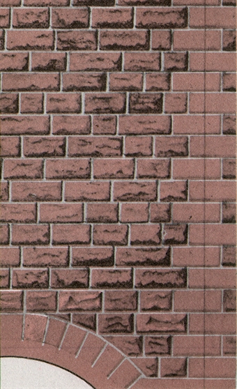 Building papers - red sandstone walling (Ashlar style)