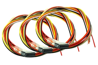 Decoder wiring harnesses for 6 pin digital decoders - pack of 3