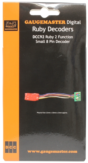 8 pin 2 function small wired digital decoder - "Ruby Series"
