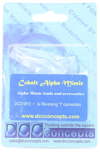 3-pack of Simple Y Connectors for Alpha Mimic and Alpha Mimic Ground Signals