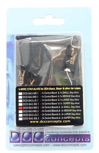 Zen 3-wire small Stay Alive capacitor for Zen Black and Blue+ decoders - pack of three