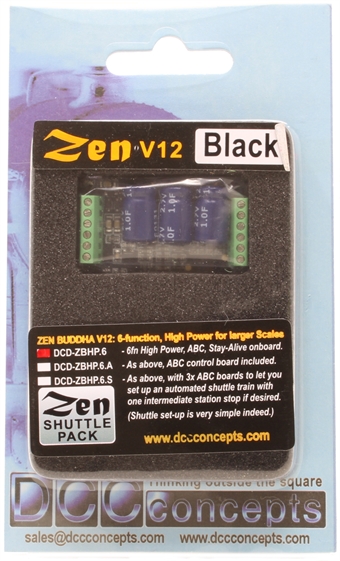 Zen Black - O and large scale 6 function decoder with stay alive