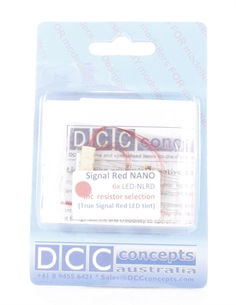 0.8mm NANO LED Signal Red x 6
