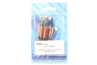 Cobalt SS 600mm extension lead - pack of three