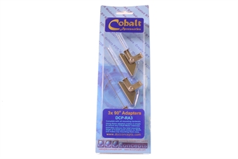 Cobalt Right angle adaptors with mounting hardware - Pack of 3