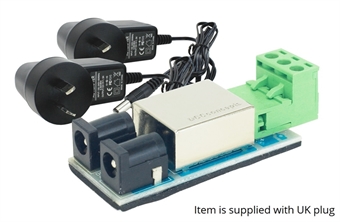12v DC split power supply set including PCB and two universal wall plugs