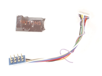 8-pin (harness) 4-function 1.1Amp decoder with back EMF - Pack of 5 - Discontunued