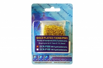 Gold-plated heavy duty track pins - pack of 500