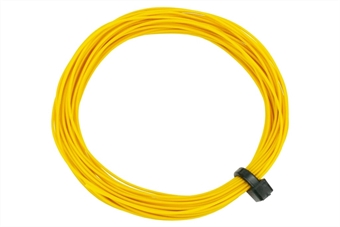 Stranded fine decoder wire - yellow - 6 metres