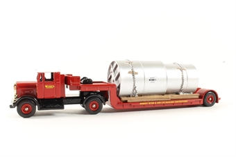 Scammell tractor with artic low loader & load GÇô 'Wynns'