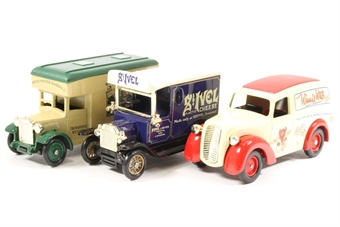 Set of Three St. Ivel Delivery Vans - 'Moonraker', St. Ivel Cheese' and 'Winnie Wilts'