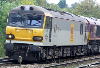 Class 92 92037 "Sullivan" in Two Tone grey with EWS 'beastie' logo - DCC fitted - Cancelled from production