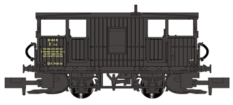 Shark brake van/ballast plough DB993914 'Croft Junction' in BR black with straw lining and lettering - Cancelled from production