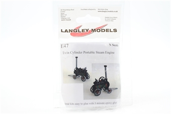Twin-cylinder portable engine - unpainted