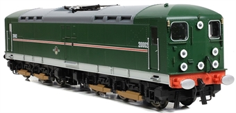 SR Bulleid 'Booster' 20002 in BR green with no yellow ends & red side stripe