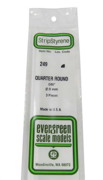 0.080" Quarter round section 3 per pack