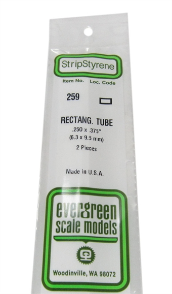 .250 X .375" Rectangular tube 2 per pack
