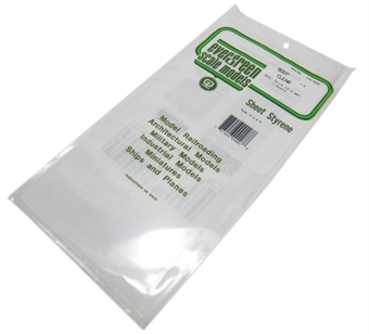 12" x 6" Clear sheets .015" thickness 2 per pack
