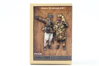 WWII German SS Soldiers (2 Figures in camouflaged winter clothing)