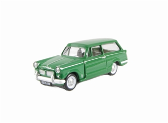 Triumph Herald 1200 Estate in Green with opening bonnet