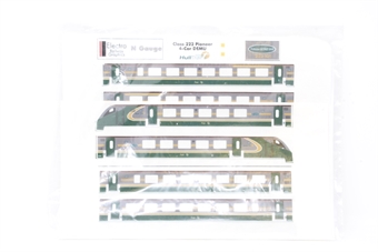 Vinyl transfers to convert Class 220 Voyager to Class 222 DEMU in Hull Trains Livery