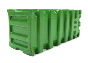 Ribbed modern bulk waste cotainer - green