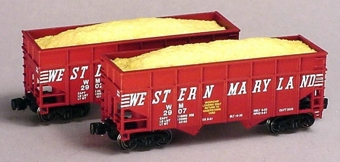 Rib Side 33' 2-Bay Woodchip Hopper Set #1, Western Maryland - pack of 2