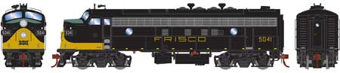FP7A EMD 5041 of the St. Louis-San Francisco (Black/Yellow) - digital sound fitted