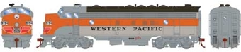 FP7A EMD 915-A of the Western Pacific - digital sound fitted