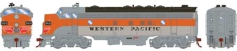 FP7A EMD 916-D of the Western Pacific - digital sound fitted