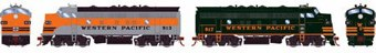 F7 EMD A/A 913 & 917 of the Western Pacific (Freight) - digital sound fitted