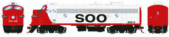 FP7A EMD 502a of the Soo Line (Freight) - digital sound fitted