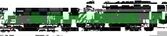 F45 EMD 6621 of the Burlington Northern