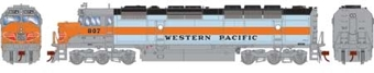 FP45 EMD 807 of the Western Pacific - digital sound fitted