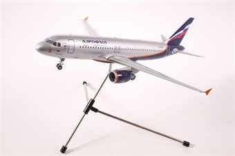 Airbus A320-214 Aeroflot VQ-BAZ 2003 colours with SkyTeam Logo with rolling gears with stand