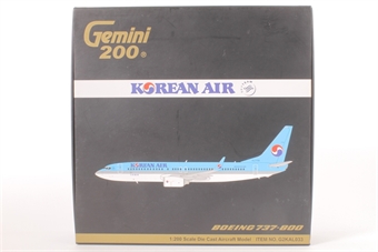 Boeing B737-8GQ Korean Air HL7758 1990s colours with SkyTeam Logo with rolling gears