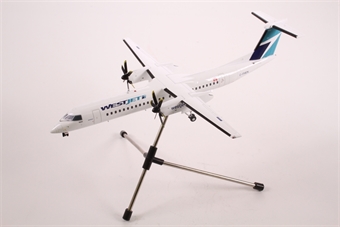 Bombardier DHC-8Q-402 WestJet C-FHEN 2000s colours with rolling gears with stand