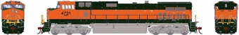 Dash 9-44CW GE 4731 of the BNSF