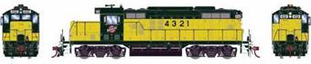 GP9R EMD 4321 of the Chicago and Northwestern 
