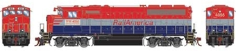 GP40-2L EMD 4055 of the Toledo Peoria and Western "Rail America" 