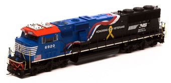 EMD SD60E 6920 of the Norfolk Southern "Honoring Our VeTrans" - digital sound fitted