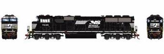 EMD SD60E 7035 of the Norfolk Southern - digital sound fitted