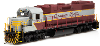 GP38-2 EMD 3084 of the Canadian Pacific (Maroon/Grey) 