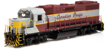 GP38-2 EMD 3084 of the Canadian Pacific (Maroon/Grey) - digital sound fitted