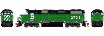 GP39-2 EMD 2707 of the Burlington Northern 