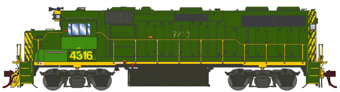 GP39-2 EMD 4316 of CSX (ex-RDG Patch) 