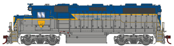 GP39-2 EMD 7401 of the Delaware and Hudson - digital sound fitted