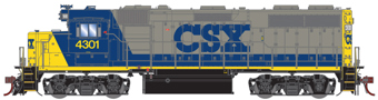 GP39-2 EMD 4309 of CSX - digital sound fitted