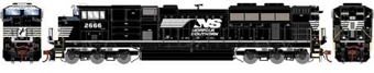 SD70M-2 EMD 2666 of the Norfolk Southern - digital sound fitted